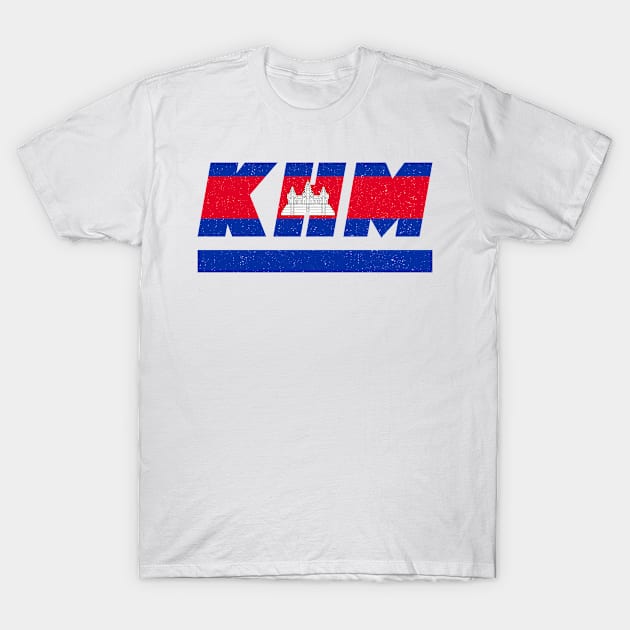 KHM Cambodia South East Asia ISO Code 3166 T-Shirt by mkar